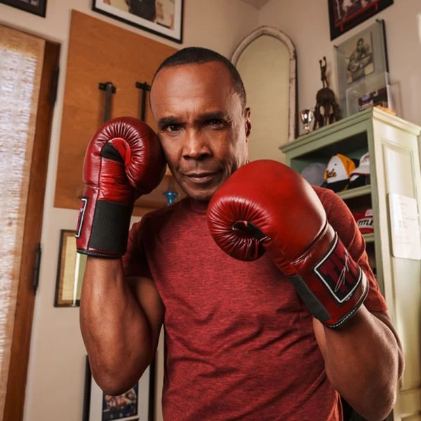 TITLE Boxing Sugar Ray Leonard Throwback Leather Bag Gloves - Image 5