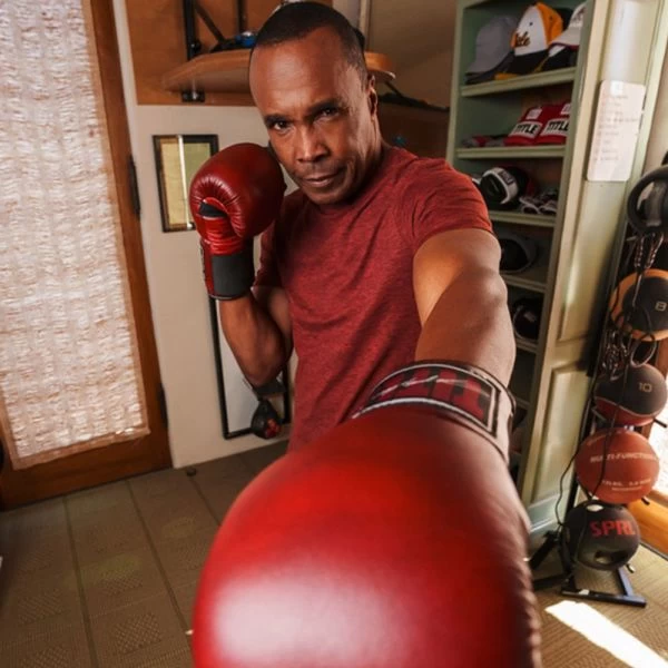 TITLE Boxing Sugar Ray Leonard Throwback Leather Bag Gloves - Image 6